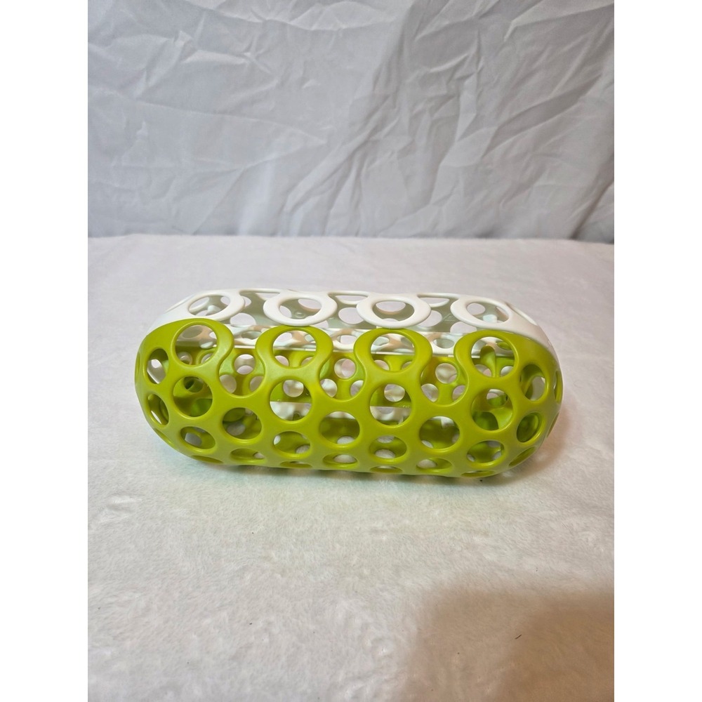 Boon CLUTCH Dishwasher Basket Green White Baby Bottle Pacifier Parts Holder